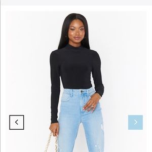 Show Me Your Mumu Look Back Bodysuit in Black Size Small